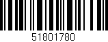 Código de barras (EAN, GTIN, SKU, ISBN): '51801780'