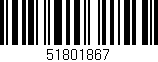 Código de barras (EAN, GTIN, SKU, ISBN): '51801867'