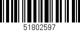 Código de barras (EAN, GTIN, SKU, ISBN): '51802597'