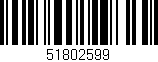 Código de barras (EAN, GTIN, SKU, ISBN): '51802599'