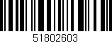 Código de barras (EAN, GTIN, SKU, ISBN): '51802603'