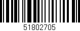 Código de barras (EAN, GTIN, SKU, ISBN): '51802705'