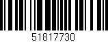 Código de barras (EAN, GTIN, SKU, ISBN): '51817730'
