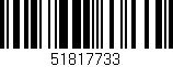 Código de barras (EAN, GTIN, SKU, ISBN): '51817733'