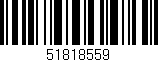 Código de barras (EAN, GTIN, SKU, ISBN): '51818559'