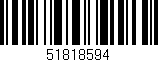 Código de barras (EAN, GTIN, SKU, ISBN): '51818594'