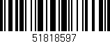 Código de barras (EAN, GTIN, SKU, ISBN): '51818597'