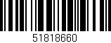 Código de barras (EAN, GTIN, SKU, ISBN): '51818660'