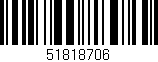 Código de barras (EAN, GTIN, SKU, ISBN): '51818706'