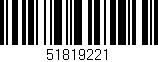 Código de barras (EAN, GTIN, SKU, ISBN): '51819221'