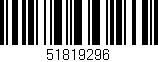Código de barras (EAN, GTIN, SKU, ISBN): '51819296'