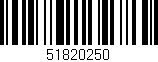 Código de barras (EAN, GTIN, SKU, ISBN): '51820250'