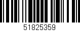Código de barras (EAN, GTIN, SKU, ISBN): '51825359'