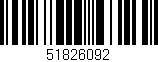 Código de barras (EAN, GTIN, SKU, ISBN): '51826092'