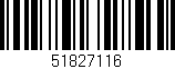 Código de barras (EAN, GTIN, SKU, ISBN): '51827116'