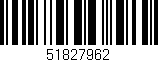 Código de barras (EAN, GTIN, SKU, ISBN): '51827962'