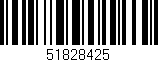 Código de barras (EAN, GTIN, SKU, ISBN): '51828425'