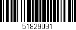 Código de barras (EAN, GTIN, SKU, ISBN): '51829091'