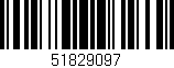 Código de barras (EAN, GTIN, SKU, ISBN): '51829097'