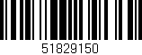 Código de barras (EAN, GTIN, SKU, ISBN): '51829150'