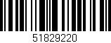 Código de barras (EAN, GTIN, SKU, ISBN): '51829220'