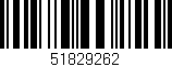 Código de barras (EAN, GTIN, SKU, ISBN): '51829262'