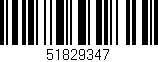 Código de barras (EAN, GTIN, SKU, ISBN): '51829347'