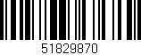 Código de barras (EAN, GTIN, SKU, ISBN): '51829870'