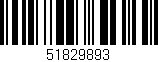 Código de barras (EAN, GTIN, SKU, ISBN): '51829893'