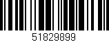 Código de barras (EAN, GTIN, SKU, ISBN): '51829899'