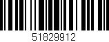 Código de barras (EAN, GTIN, SKU, ISBN): '51829912'