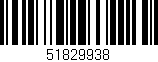 Código de barras (EAN, GTIN, SKU, ISBN): '51829938'