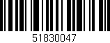Código de barras (EAN, GTIN, SKU, ISBN): '51830047'