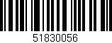 Código de barras (EAN, GTIN, SKU, ISBN): '51830056'