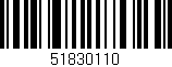 Código de barras (EAN, GTIN, SKU, ISBN): '51830110'