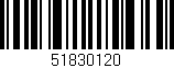 Código de barras (EAN, GTIN, SKU, ISBN): '51830120'