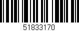 Código de barras (EAN, GTIN, SKU, ISBN): '51833170'