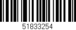 Código de barras (EAN, GTIN, SKU, ISBN): '51833254'