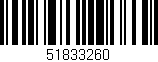 Código de barras (EAN, GTIN, SKU, ISBN): '51833260'