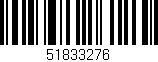 Código de barras (EAN, GTIN, SKU, ISBN): '51833276'