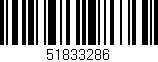 Código de barras (EAN, GTIN, SKU, ISBN): '51833286'
