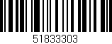 Código de barras (EAN, GTIN, SKU, ISBN): '51833303'