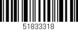Código de barras (EAN, GTIN, SKU, ISBN): '51833318'