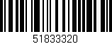 Código de barras (EAN, GTIN, SKU, ISBN): '51833320'