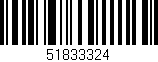 Código de barras (EAN, GTIN, SKU, ISBN): '51833324'