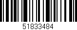 Código de barras (EAN, GTIN, SKU, ISBN): '51833484'
