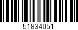Código de barras (EAN, GTIN, SKU, ISBN): '51834051'