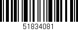 Código de barras (EAN, GTIN, SKU, ISBN): '51834081'