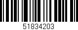 Código de barras (EAN, GTIN, SKU, ISBN): '51834203'