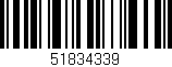 Código de barras (EAN, GTIN, SKU, ISBN): '51834339'